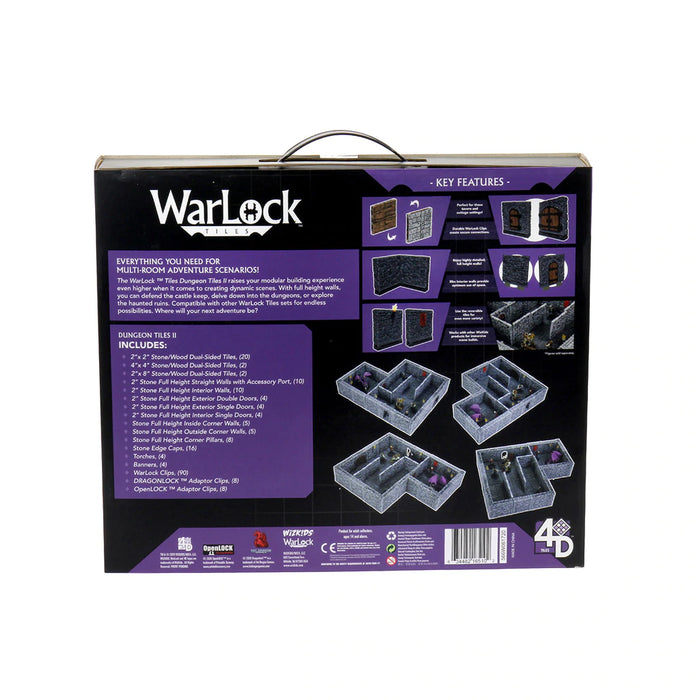 WarLock Tiles: Base Set - Dungeon Tiles II – Full Height Stone Walls